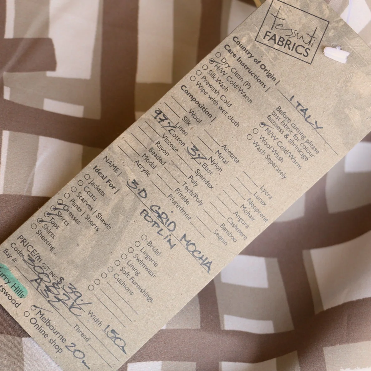 Last Chance of 3D Grid Mocha Poplin - Image 4