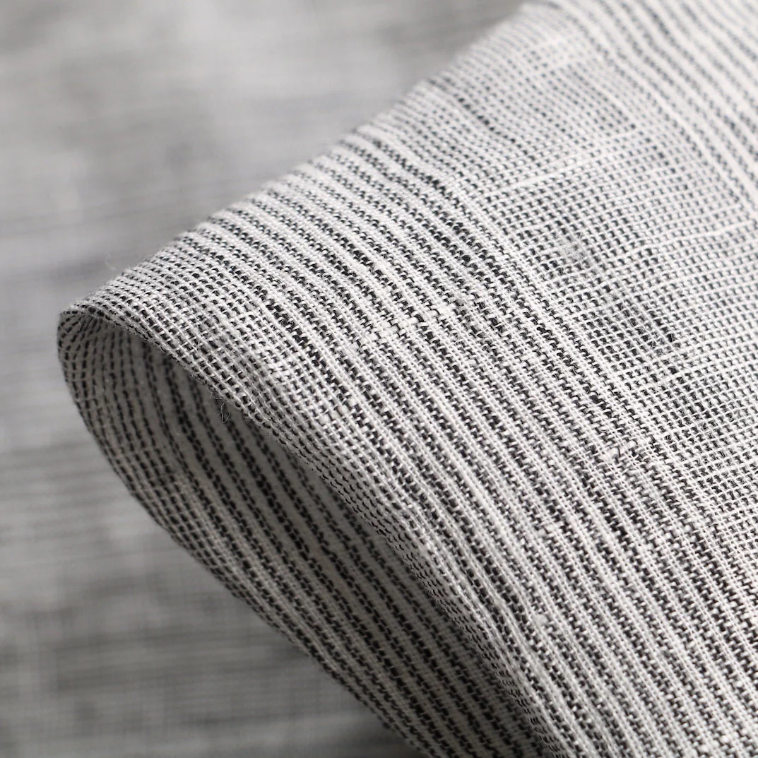 Last Chance of Lagos Black Stripe Linen Gauze