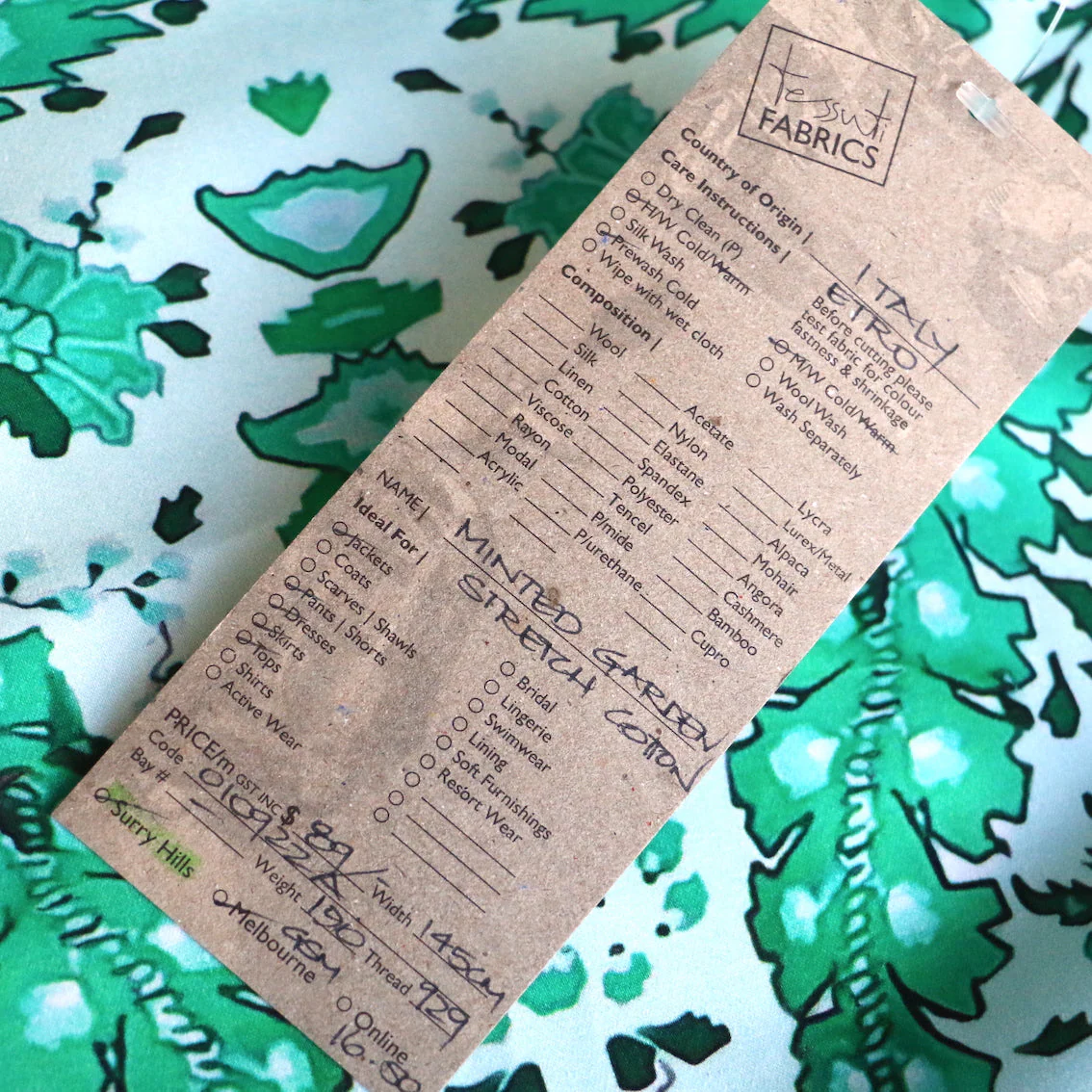 Last Chance of Minted Garden Stretch Cotton - Image 4