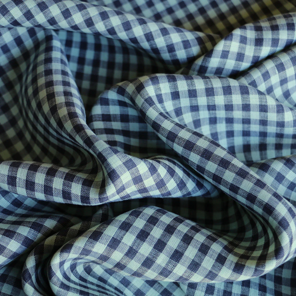 Last Chance of Minted Navy Check Linen - Image 2