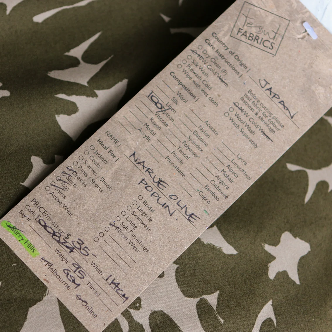 Narue Olive Poplin - Image 4