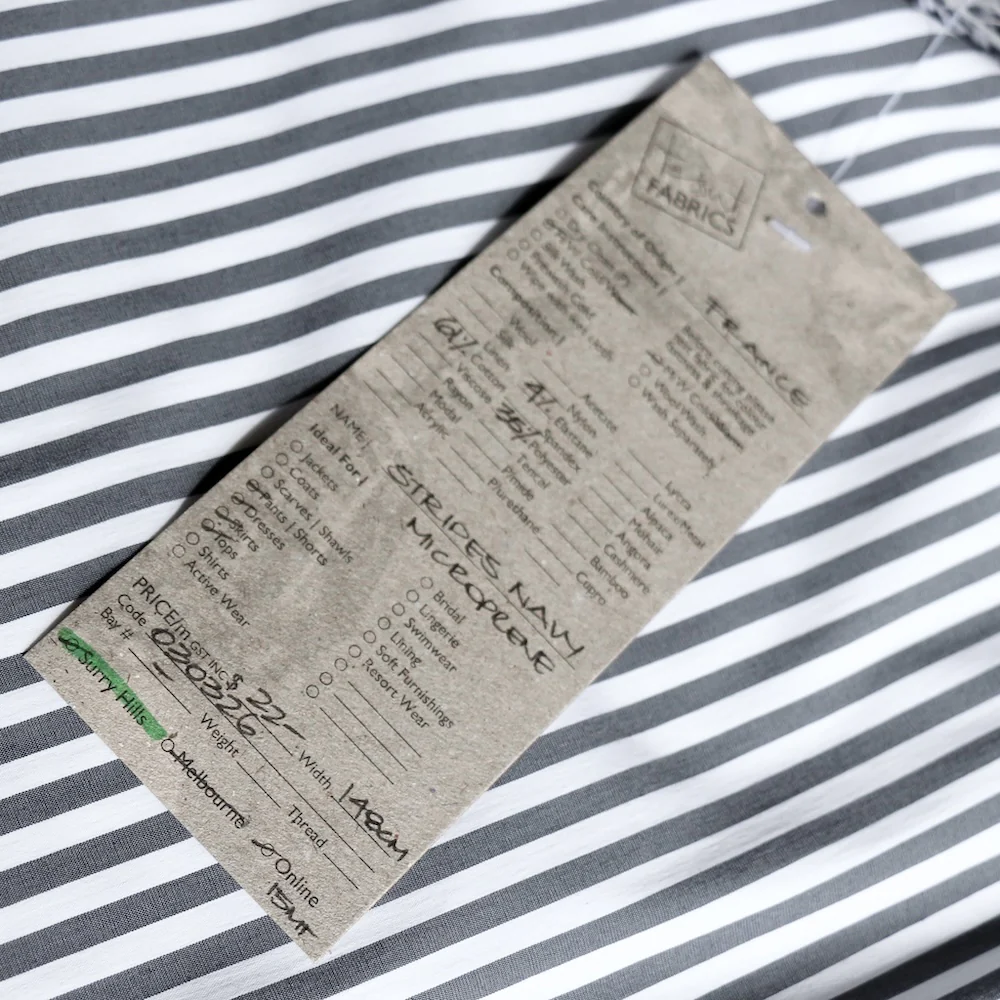 Last Chance of Stripes Slate Navy Microprene - Image 4