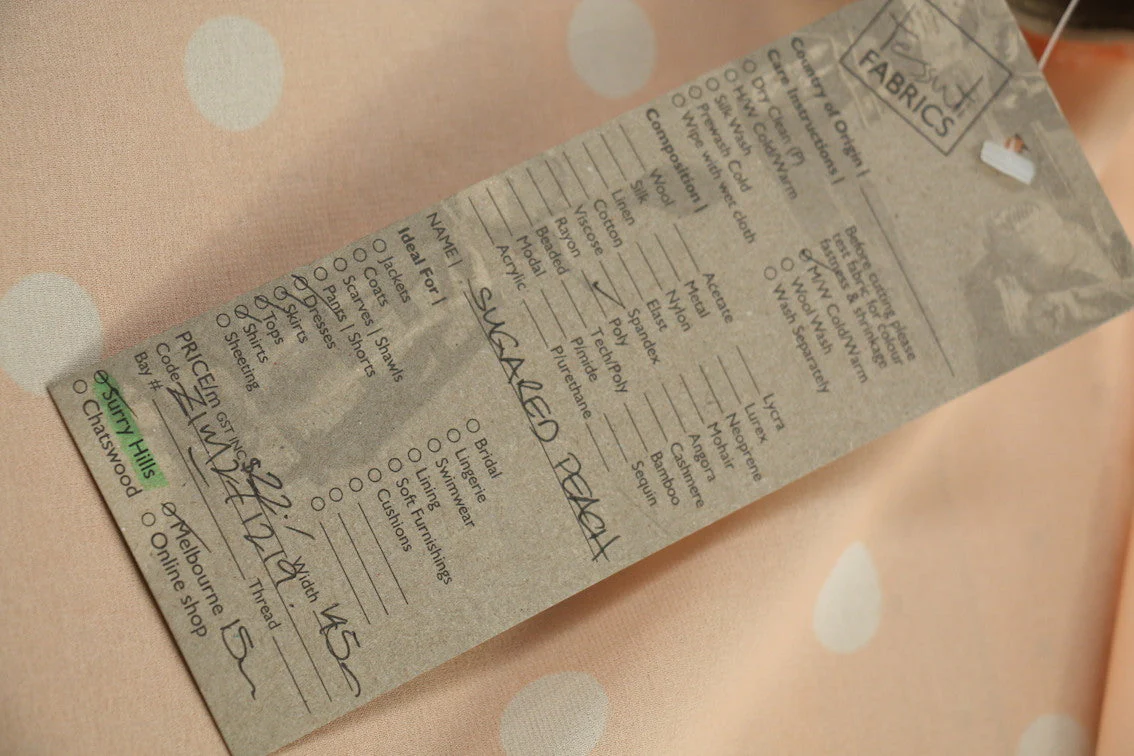 Last Chance of Sugared Peach Double Georgette - Image 4