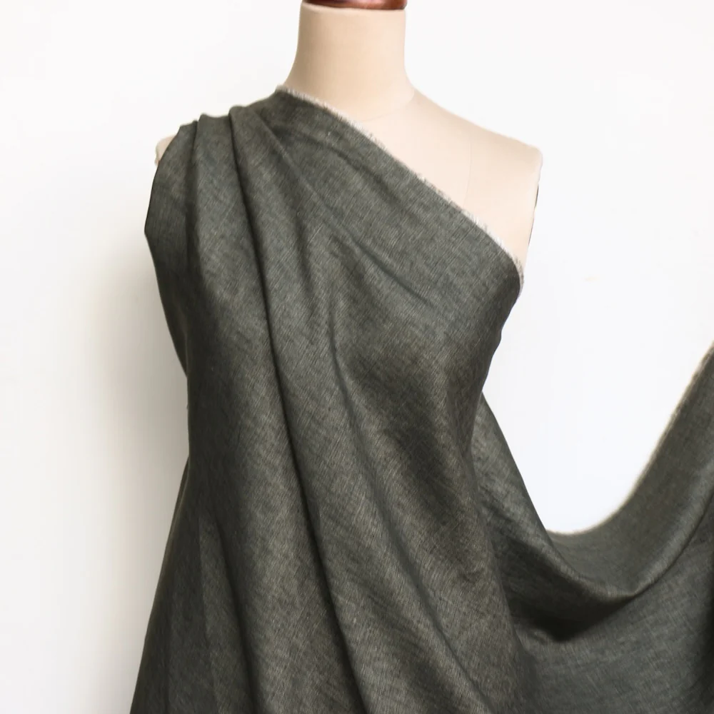 Lave Pepper Green Washed Linen - Image 4