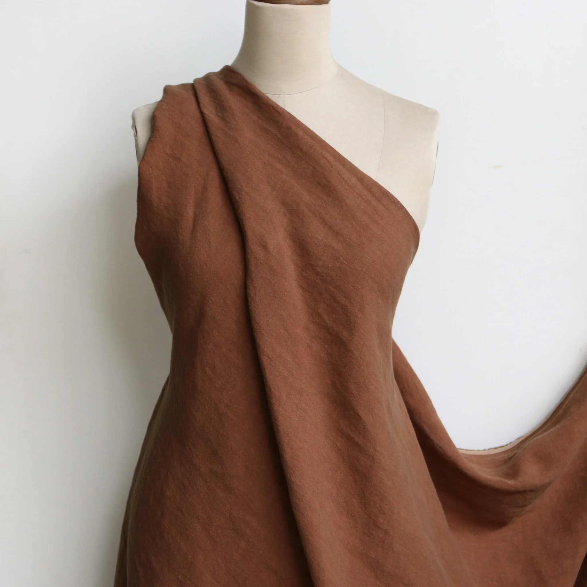 Layla Chestnut Stone Washed Linen - Image 4