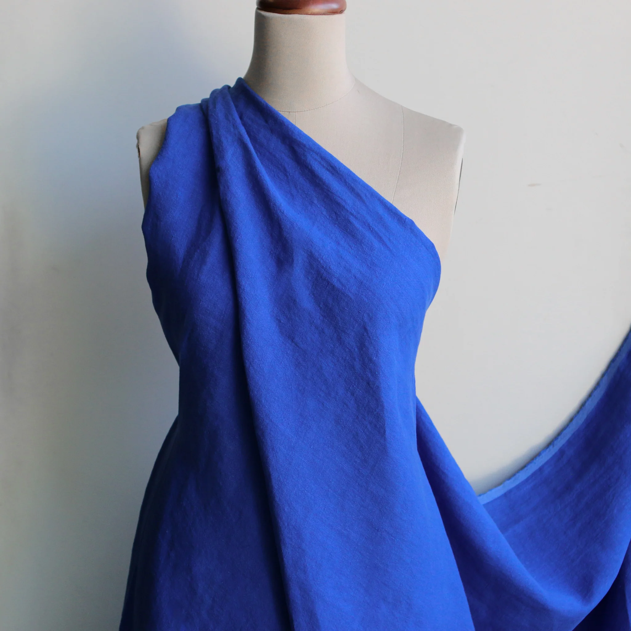 Layla Cobalt Stone Washed Linen - Image 4