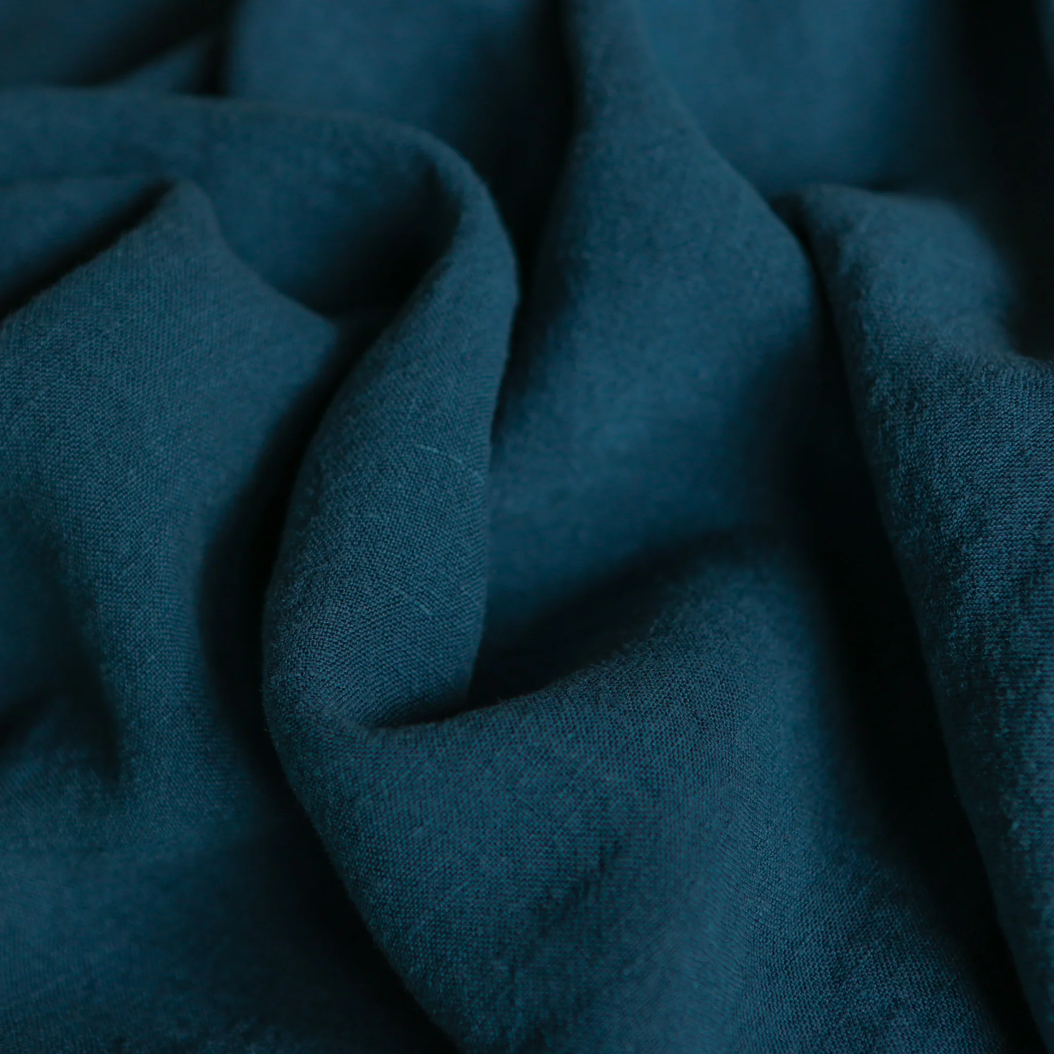 Layla Dark Denim Stone Washed Linen - Image 2