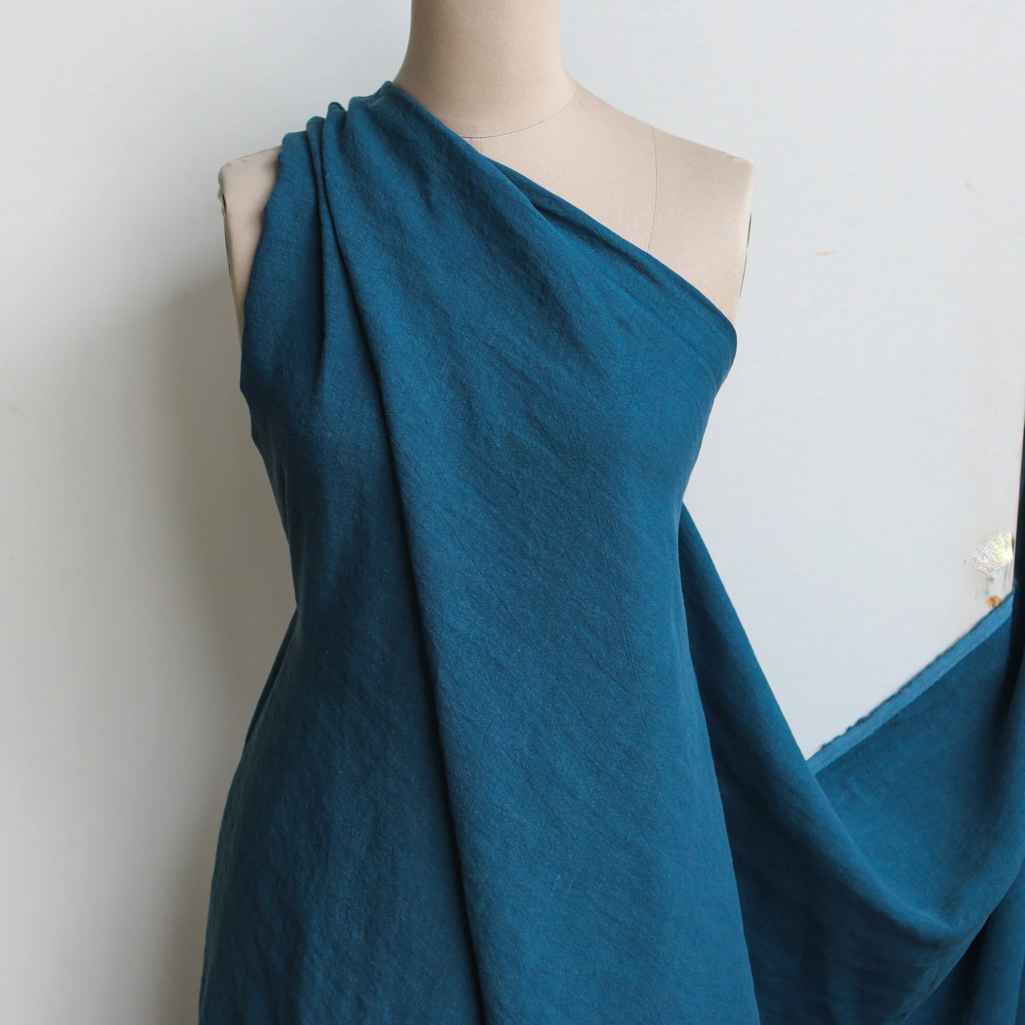 Layla Dark Denim Stone Washed Linen - Image 4