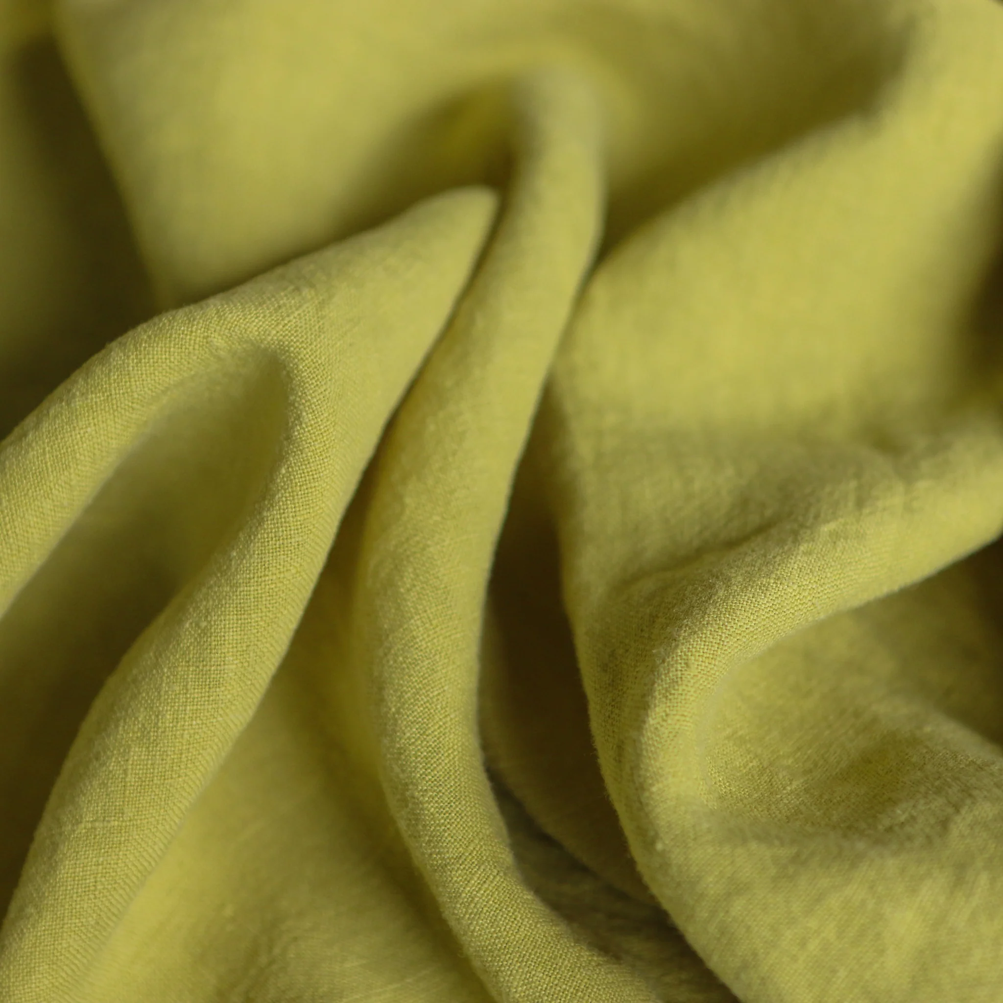 Layla Lime Stone Washed Linen - Image 2