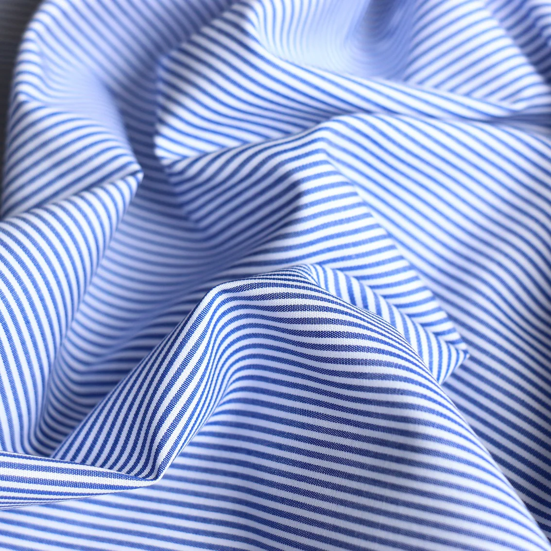 Lecce Blue Striped Shirting - Image 2