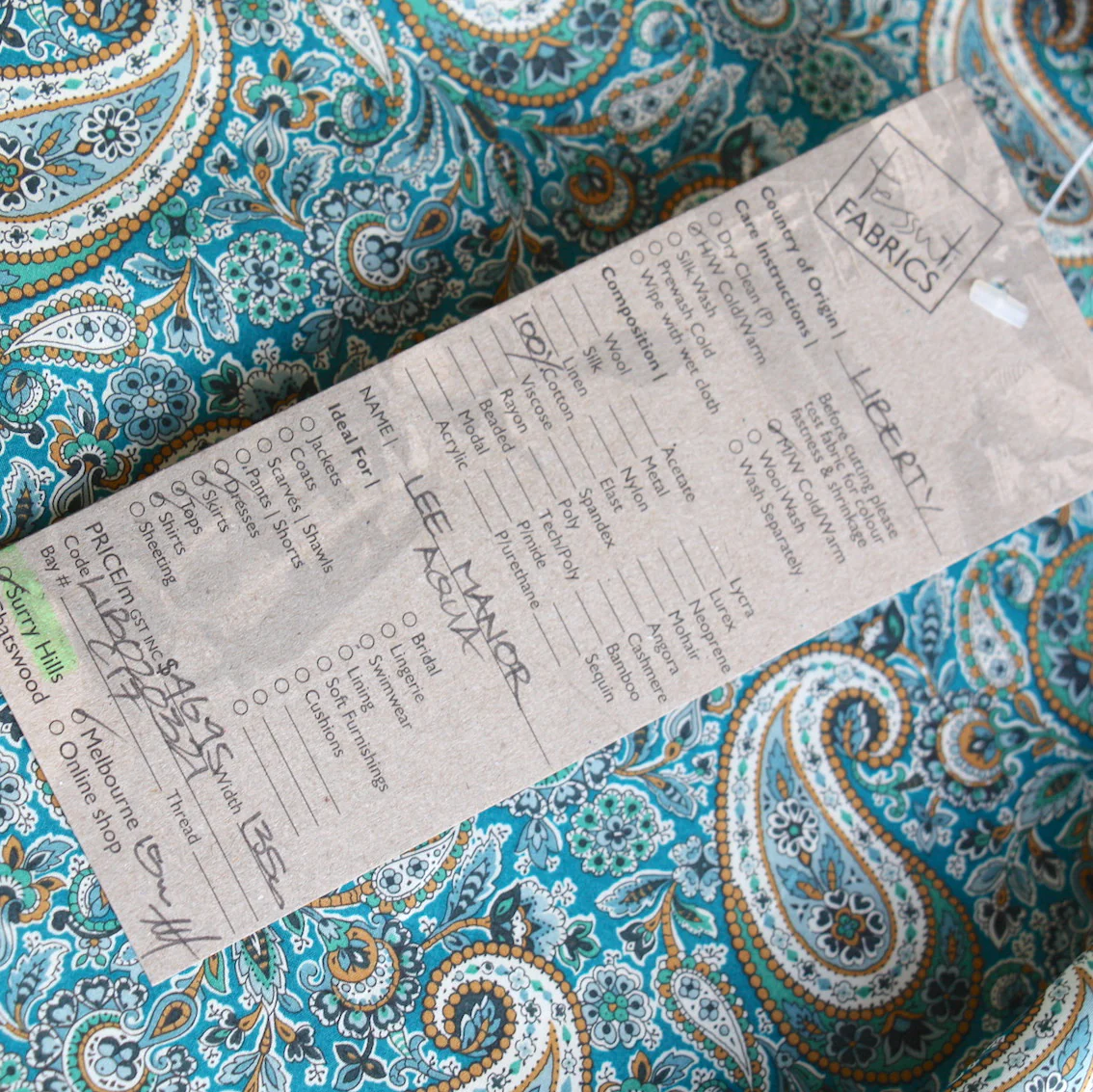 Lee Manor Aqua  - Liberty Tana Lawn™ - Image 4