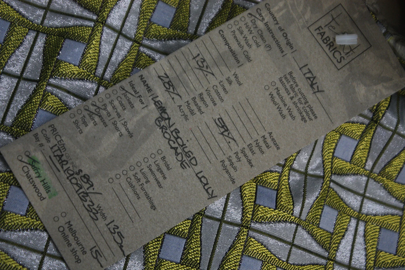 Lemon Boiled Lolly Brocade - Image 5