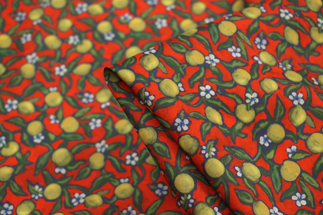 Lemon Grove Red - Liberty Tana Lawn