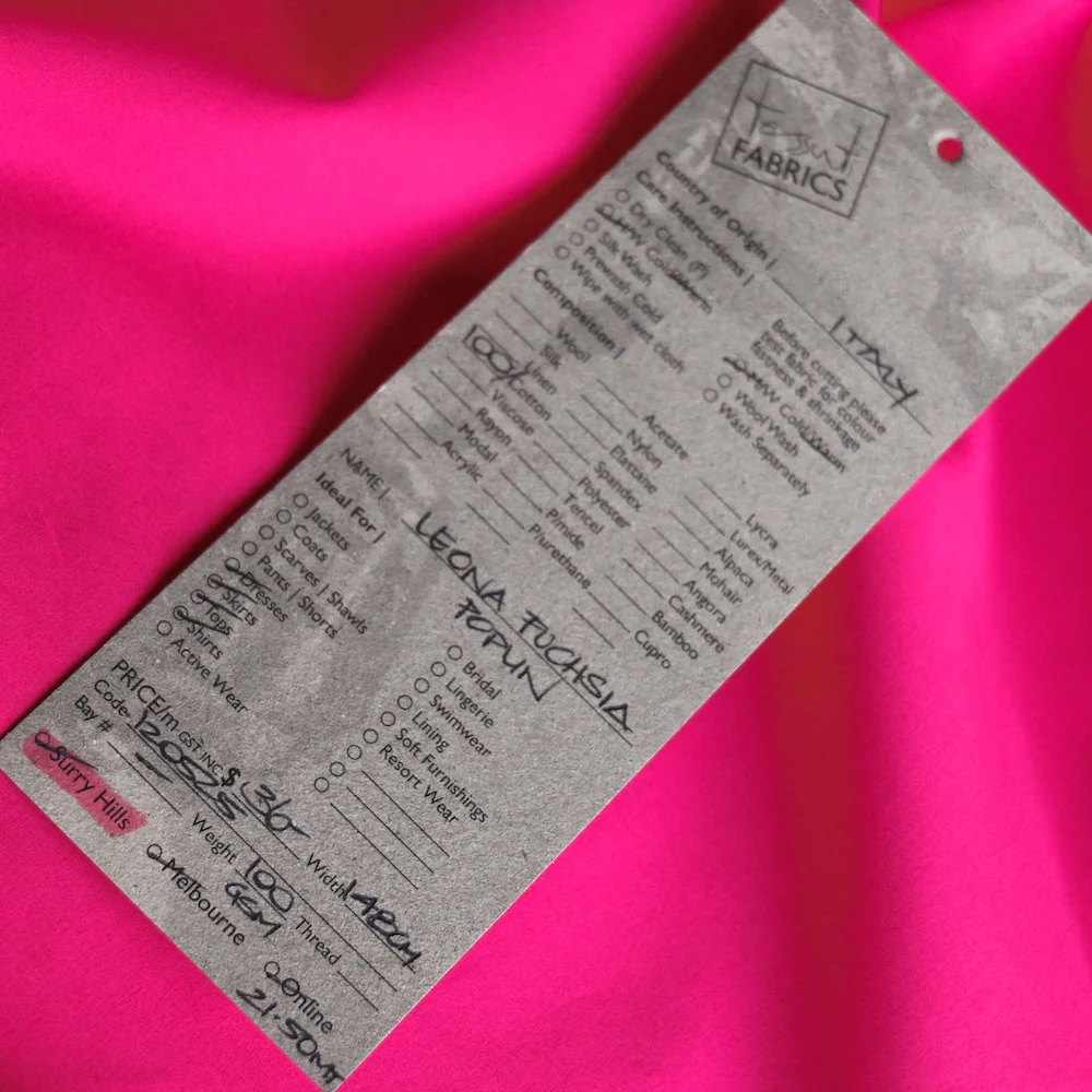 Leona Fuchsia Cotton Poplin - Image 3