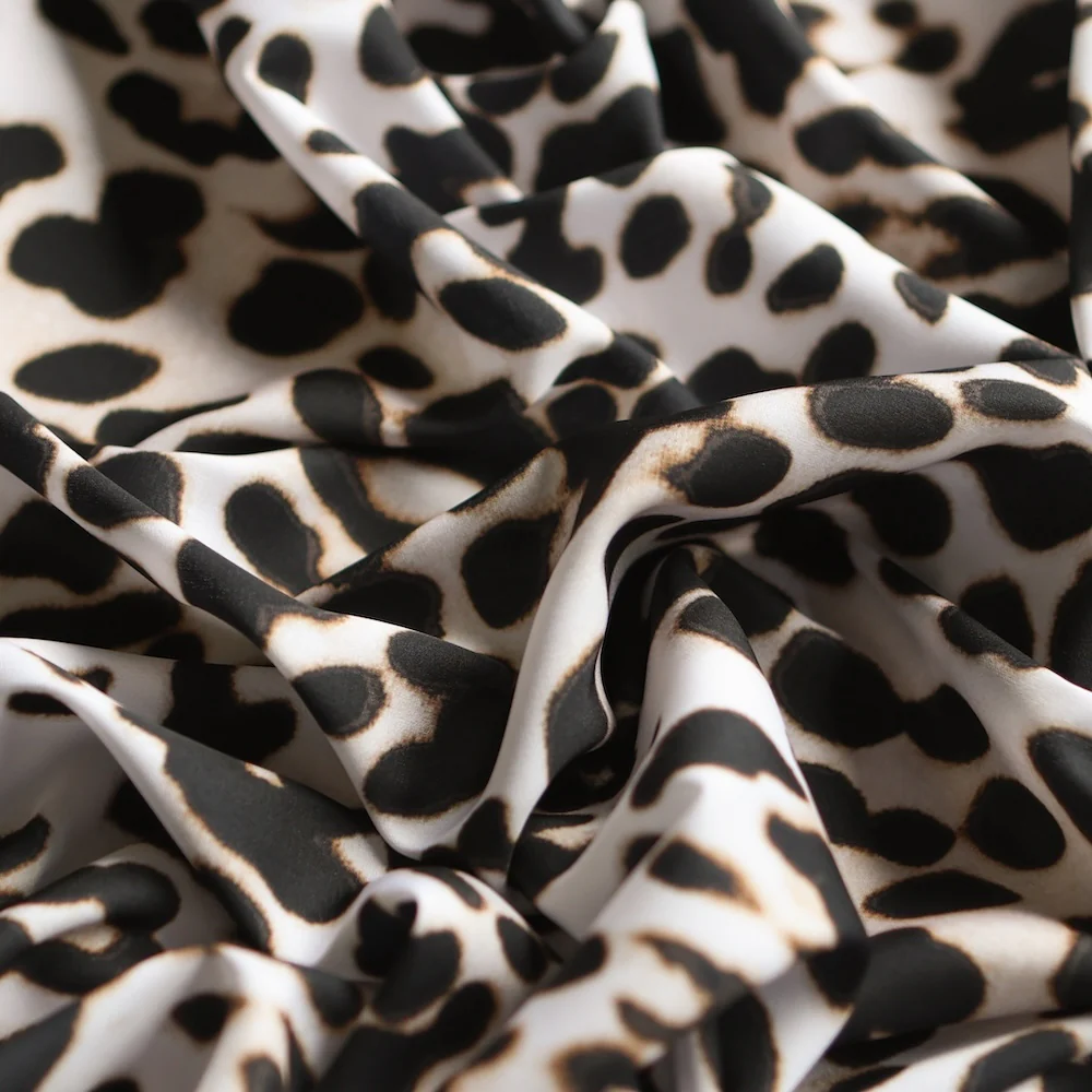 Leopard Gloss Stretch Technical Polyester - Image 2