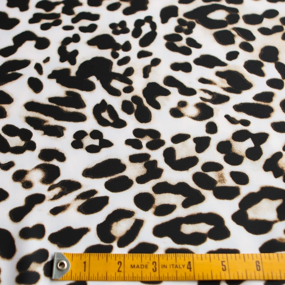 Leopard Gloss Stretch Technical Polyester - Image 3