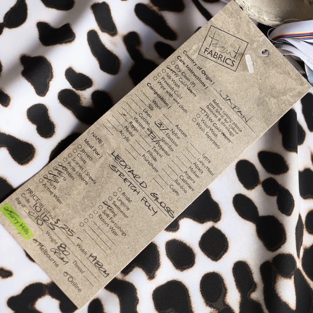 Leopard Gloss Stretch Technical Polyester - Image 4