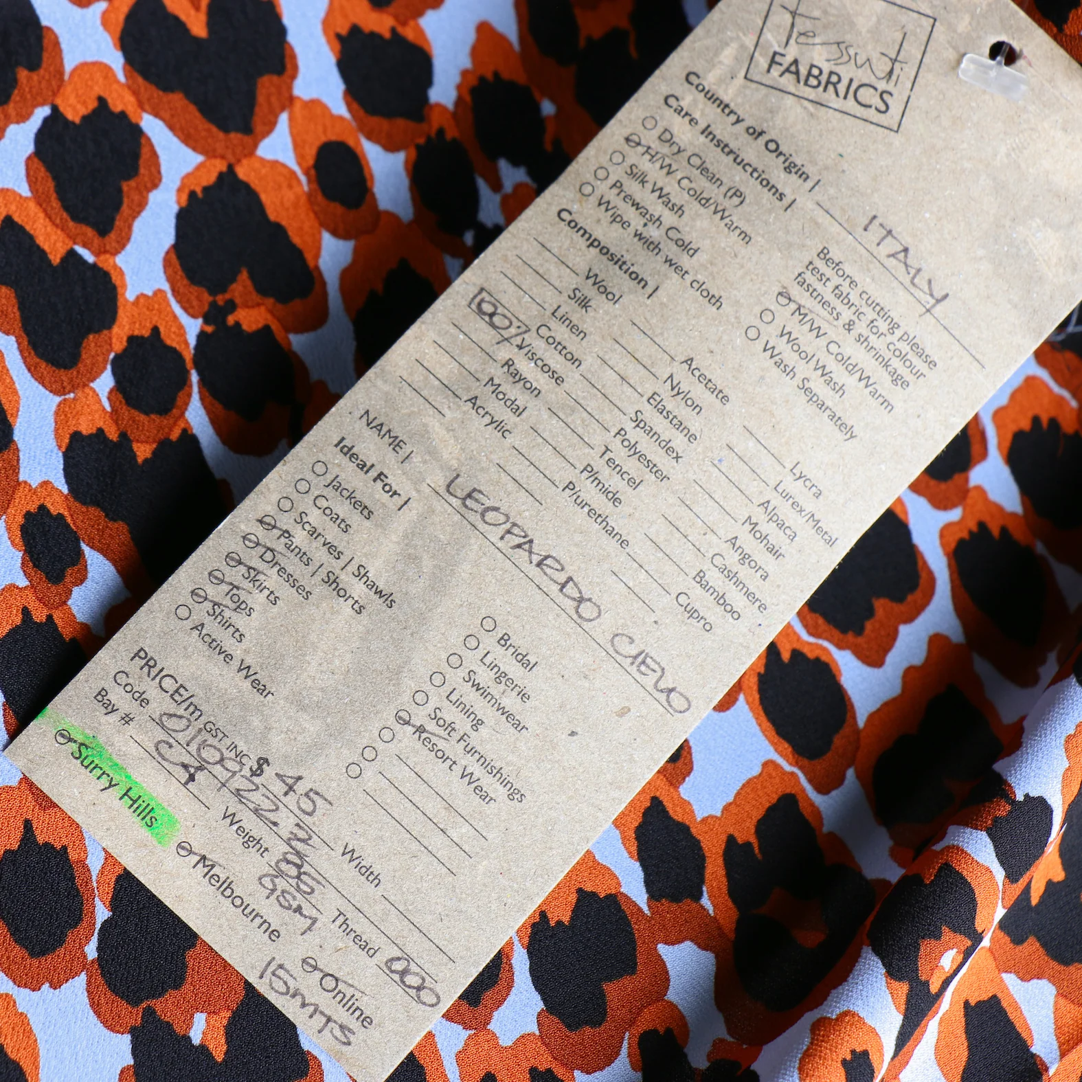 Leopardo Cielo Viscose Crepe - Image 4