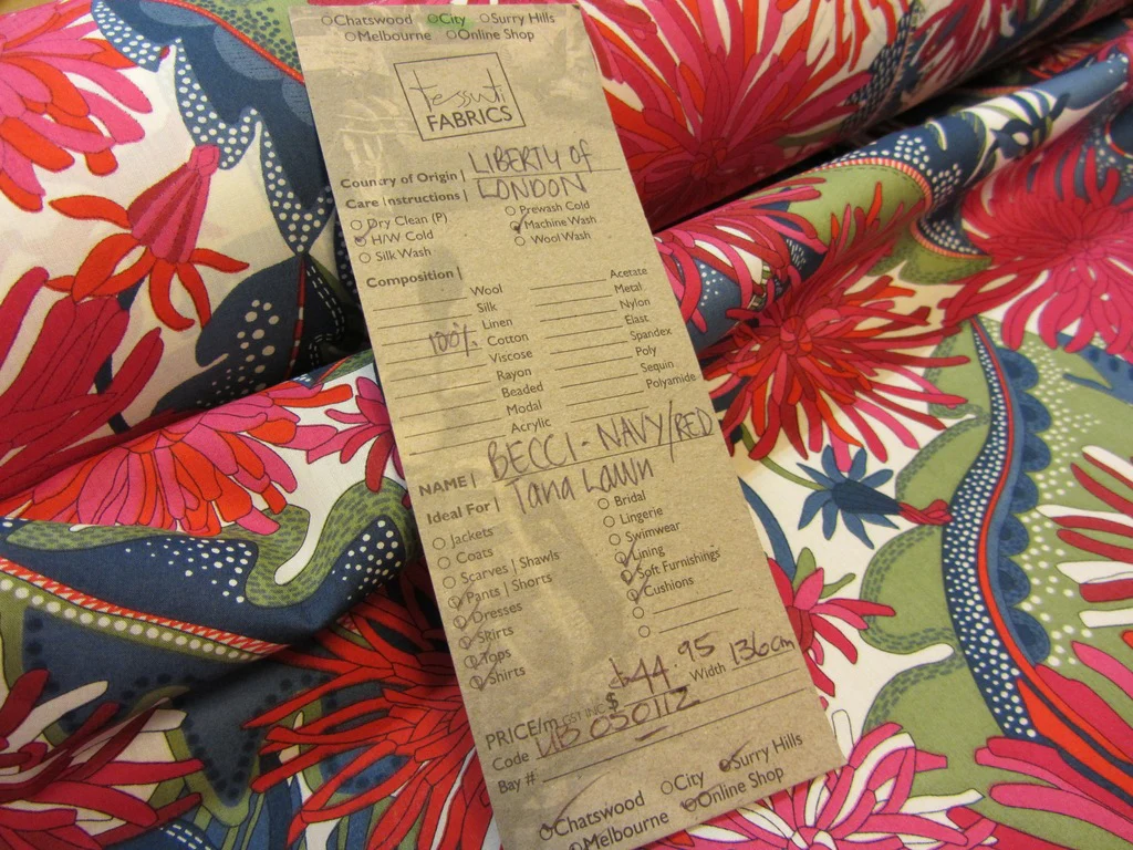 Liberty - Becci Navy/Red Tana Lawn - Image 5