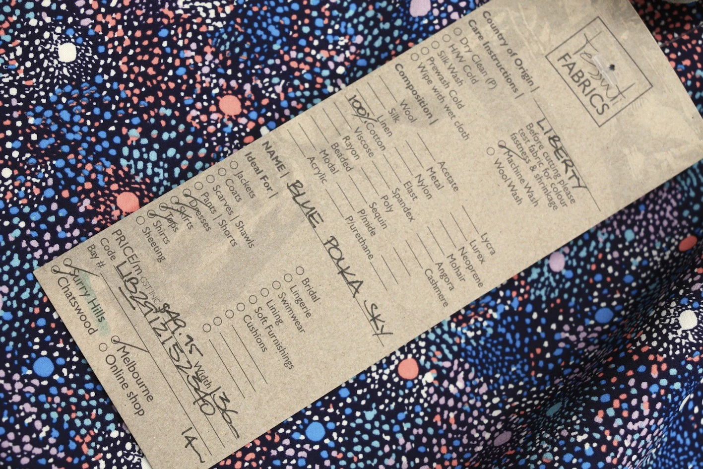 Liberty Of London - Blue Polka Sky - Image 3