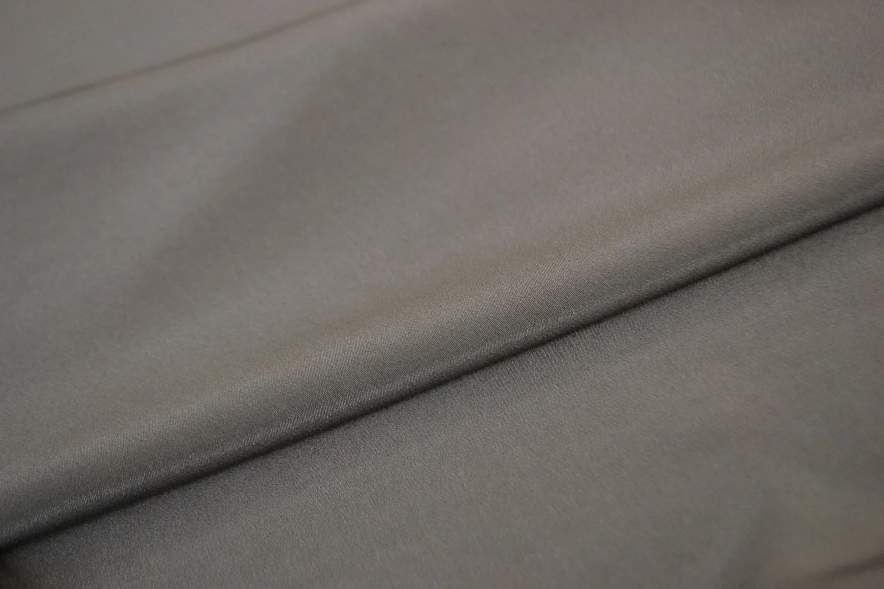 Licorice Grey Silk Crepe De Chine