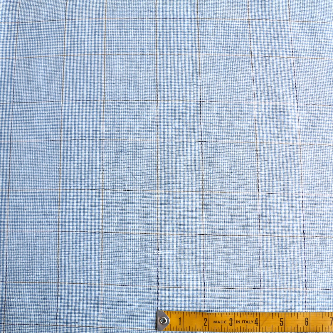 Light Rain Check Linen - Image 3
