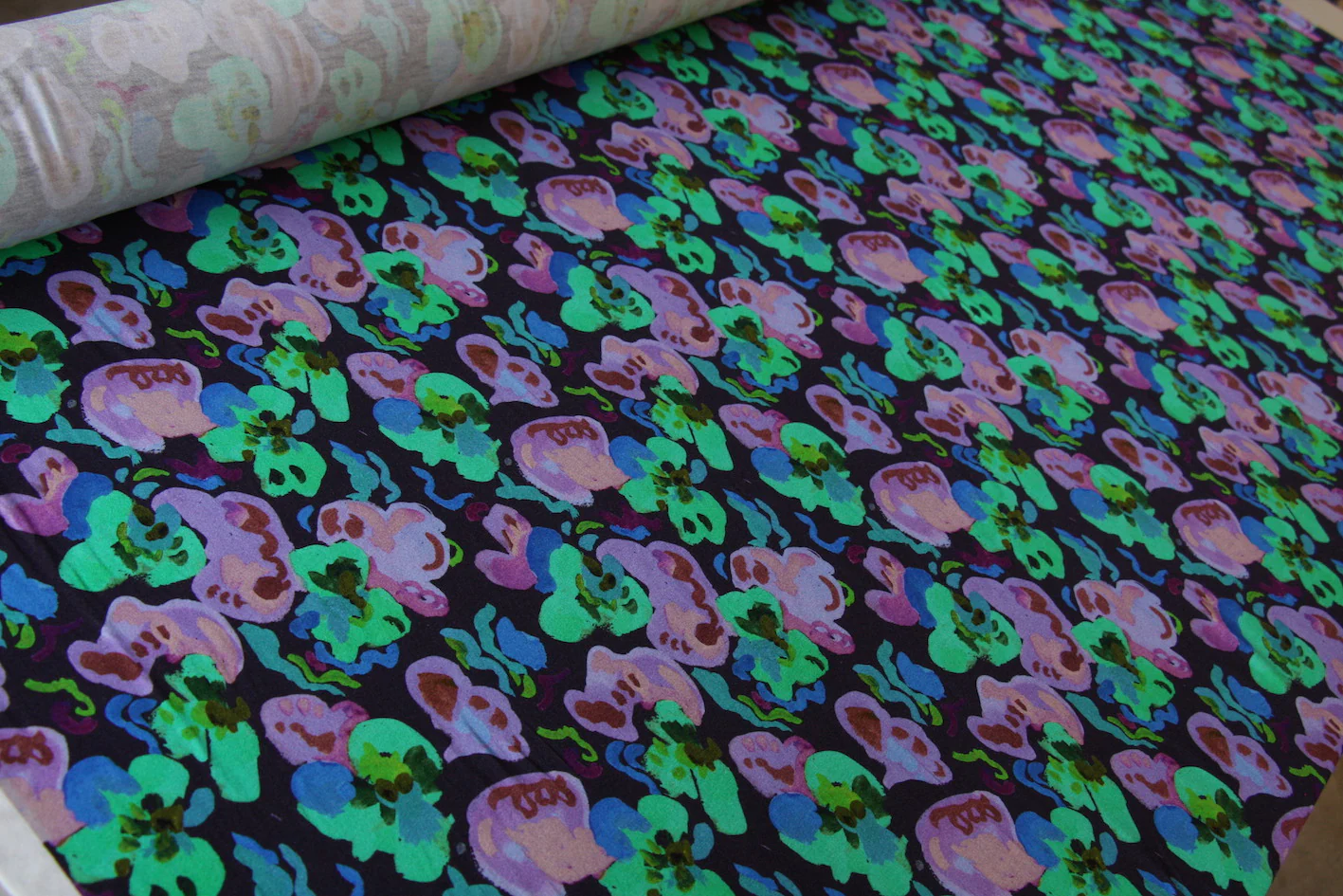 Lily Pad Purple Jersey - Liberty Fabrics - Image 3