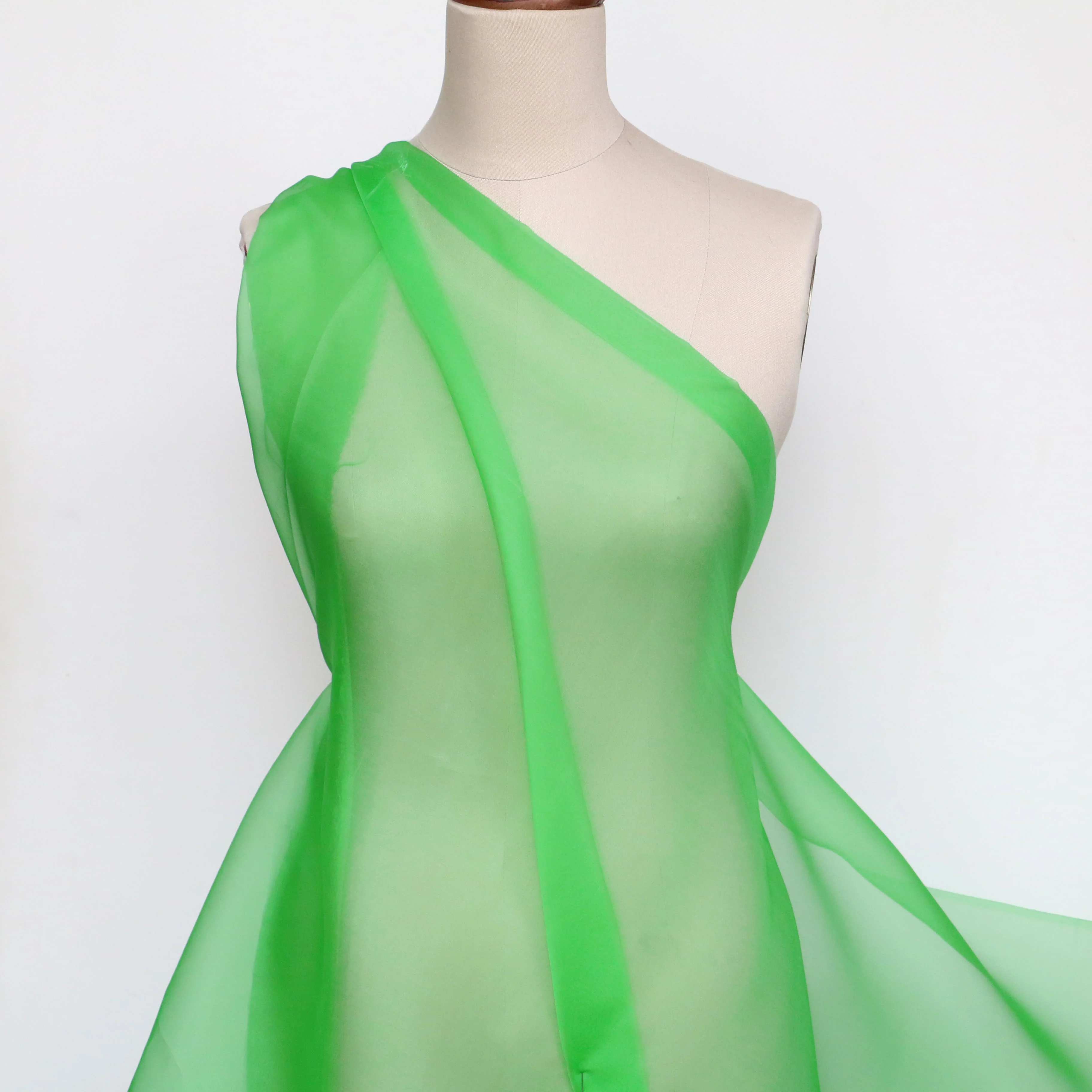 Lime Silk Organza (112cm wide) - Image 4