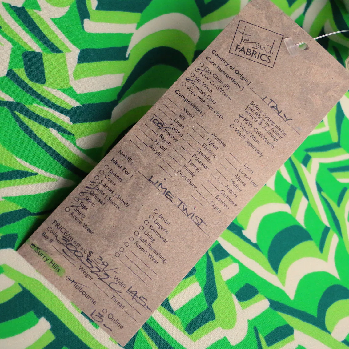 Lime Twist Viscose Poplin - Image 5