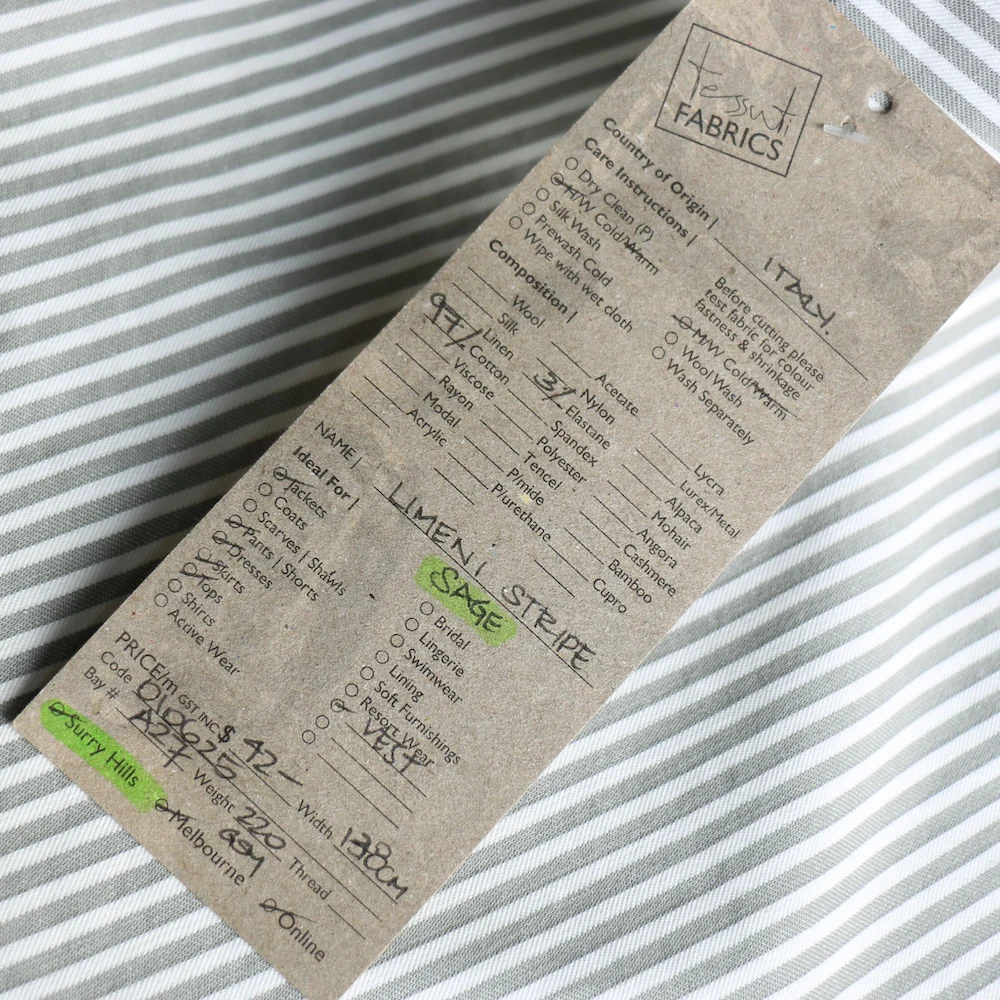 Limeni Stripe - Sage - Image 4