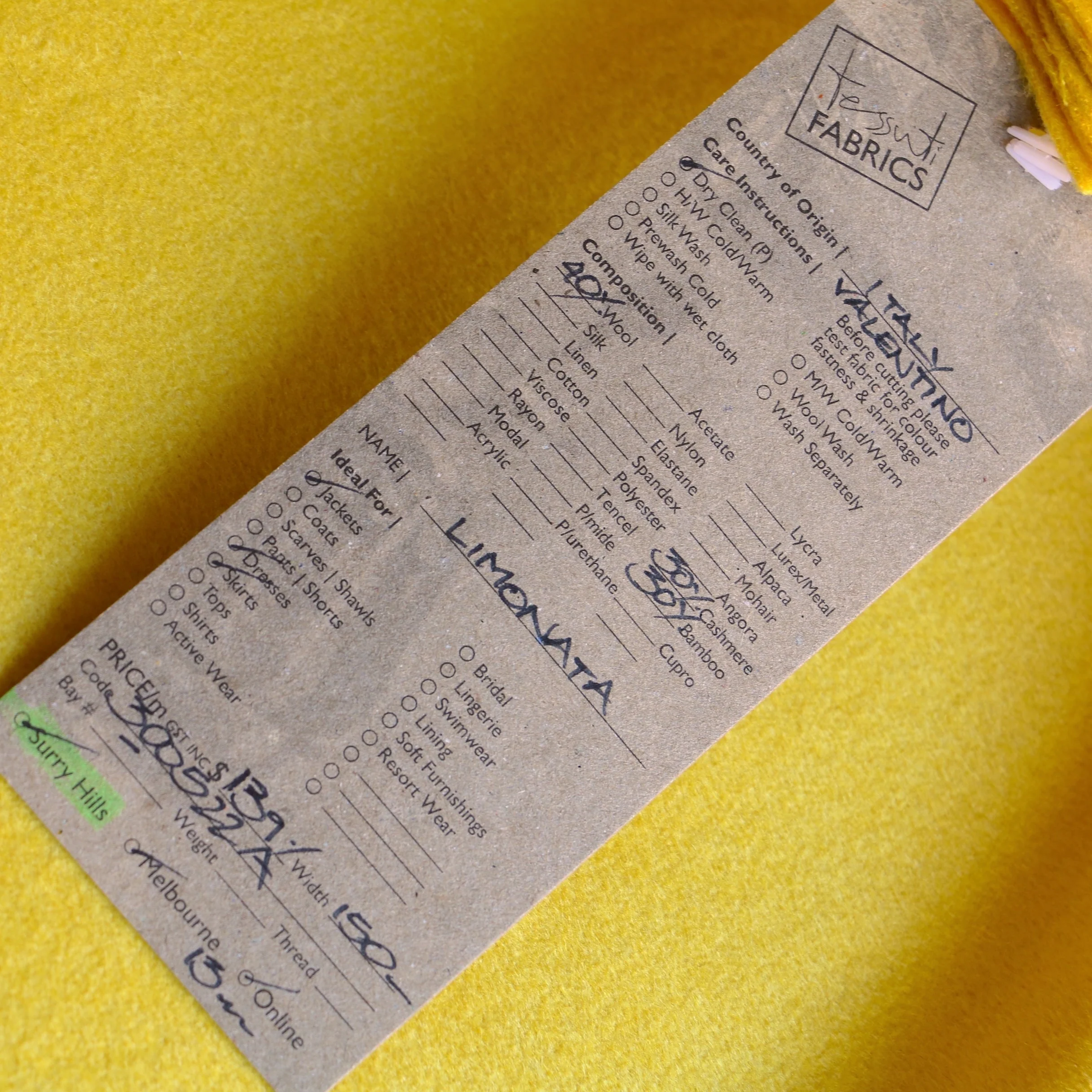 Limonata Wool/Cashmere/Bamboo Coating - Image 3