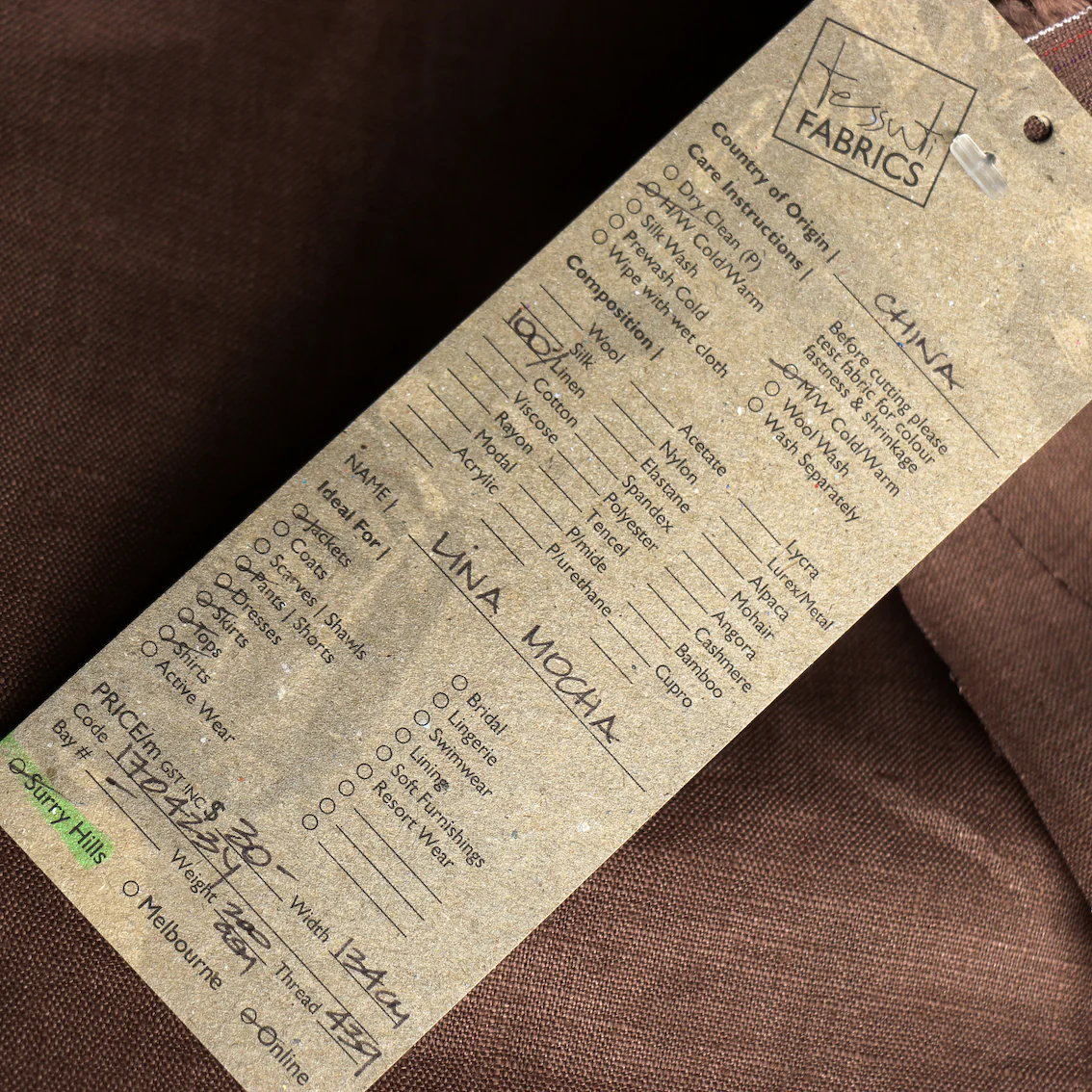 Lina Mocha Linen - Image 3