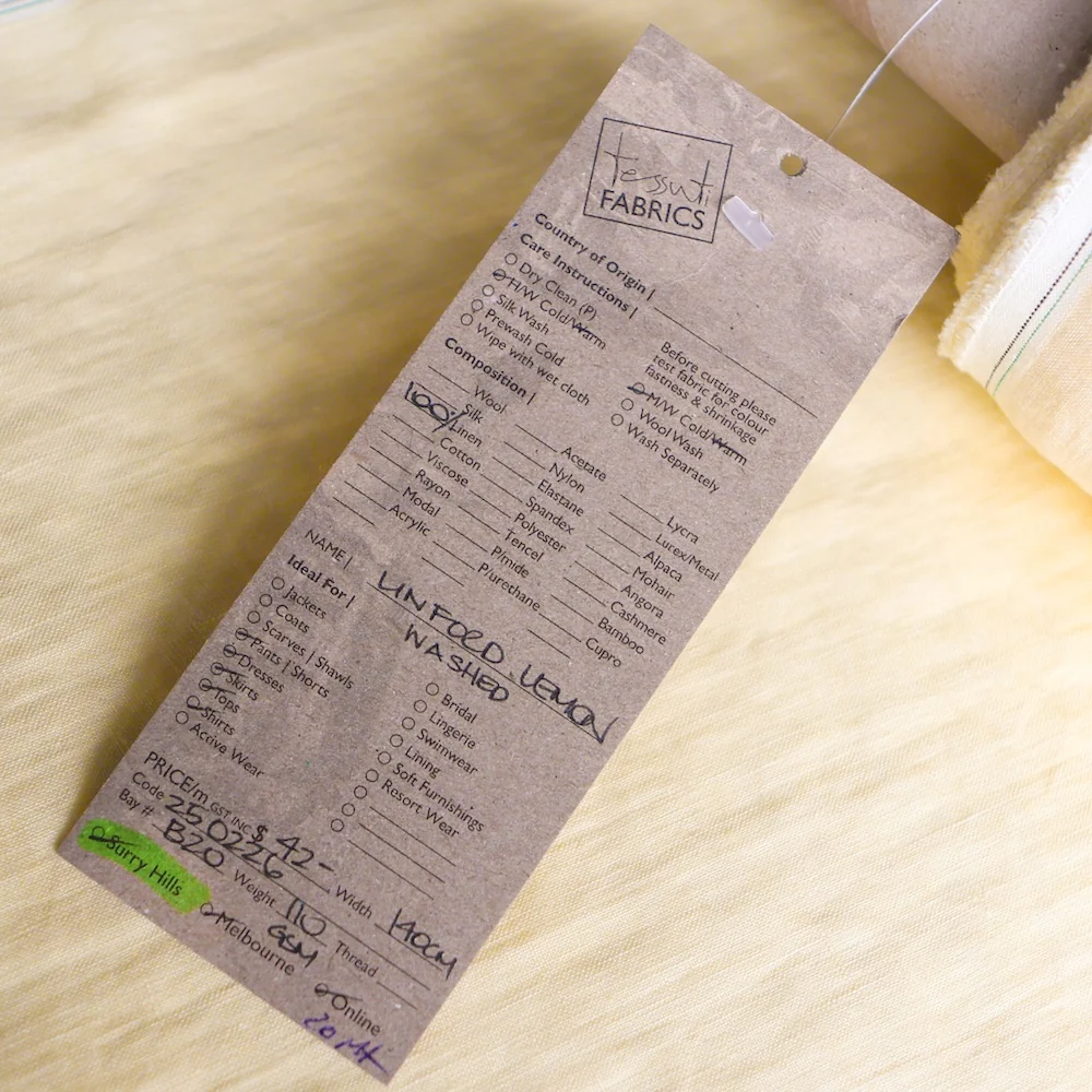Linford Lemon Washed Linen - Image 3
