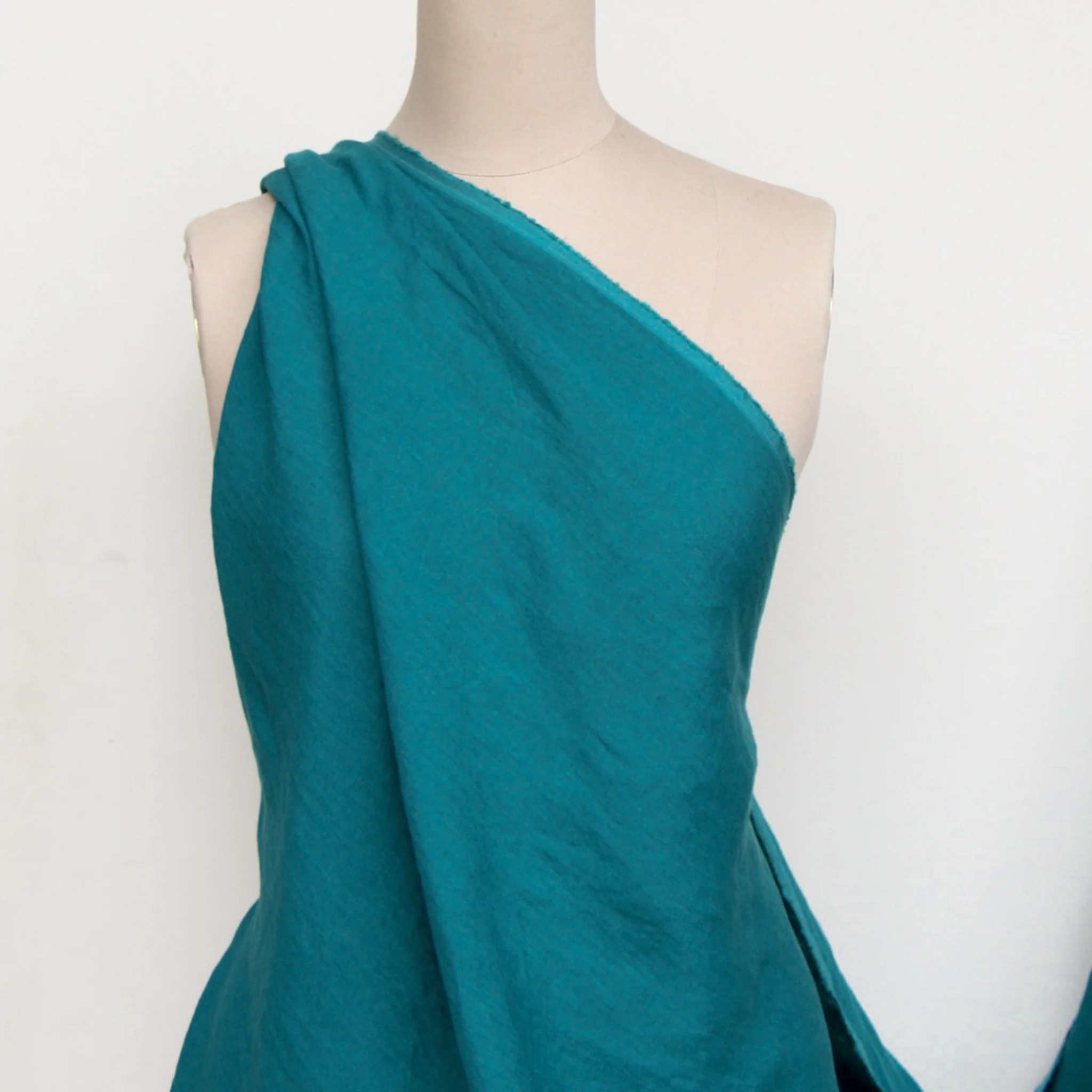 Linford Teal Washed Linen - Image 3