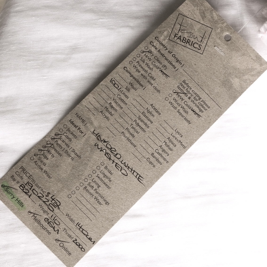 Linford White Washed Linen - Image 3