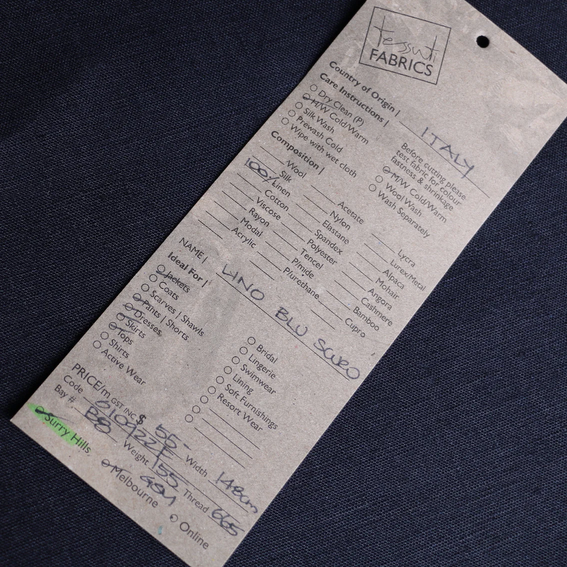 Lino Blu Scuro Linen - Image 3