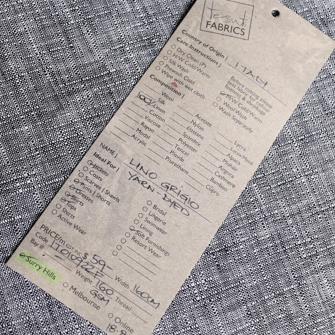 Lino Grigio Linen - Image 3