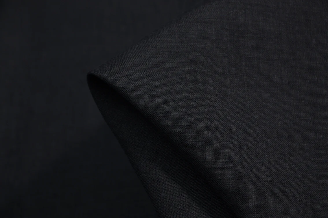 Linton Navy - Bonded Linen/Cotton