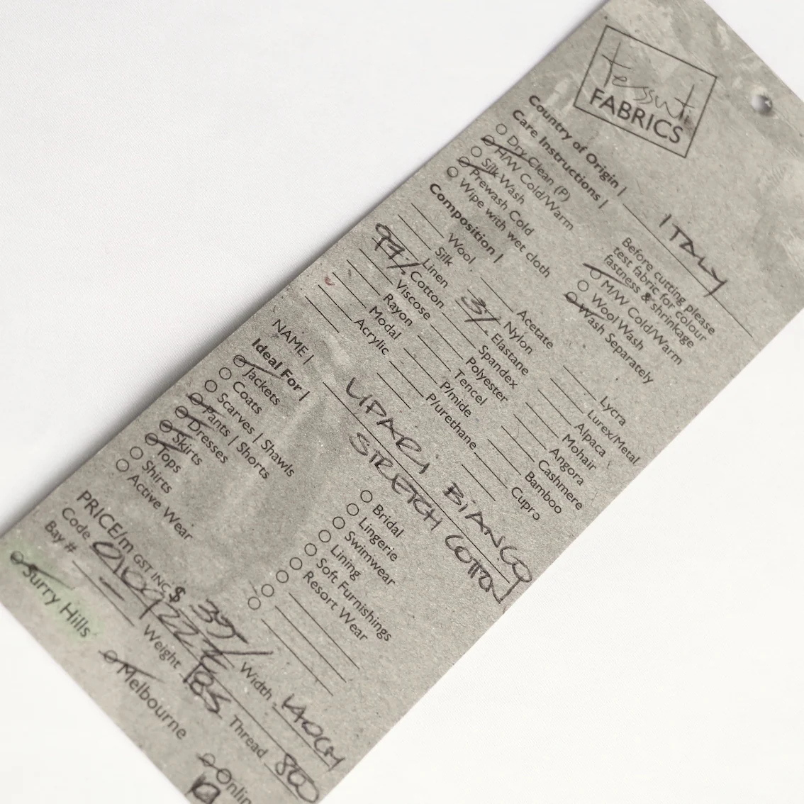 Lipari Bianco Stretch Cotton - Image 3