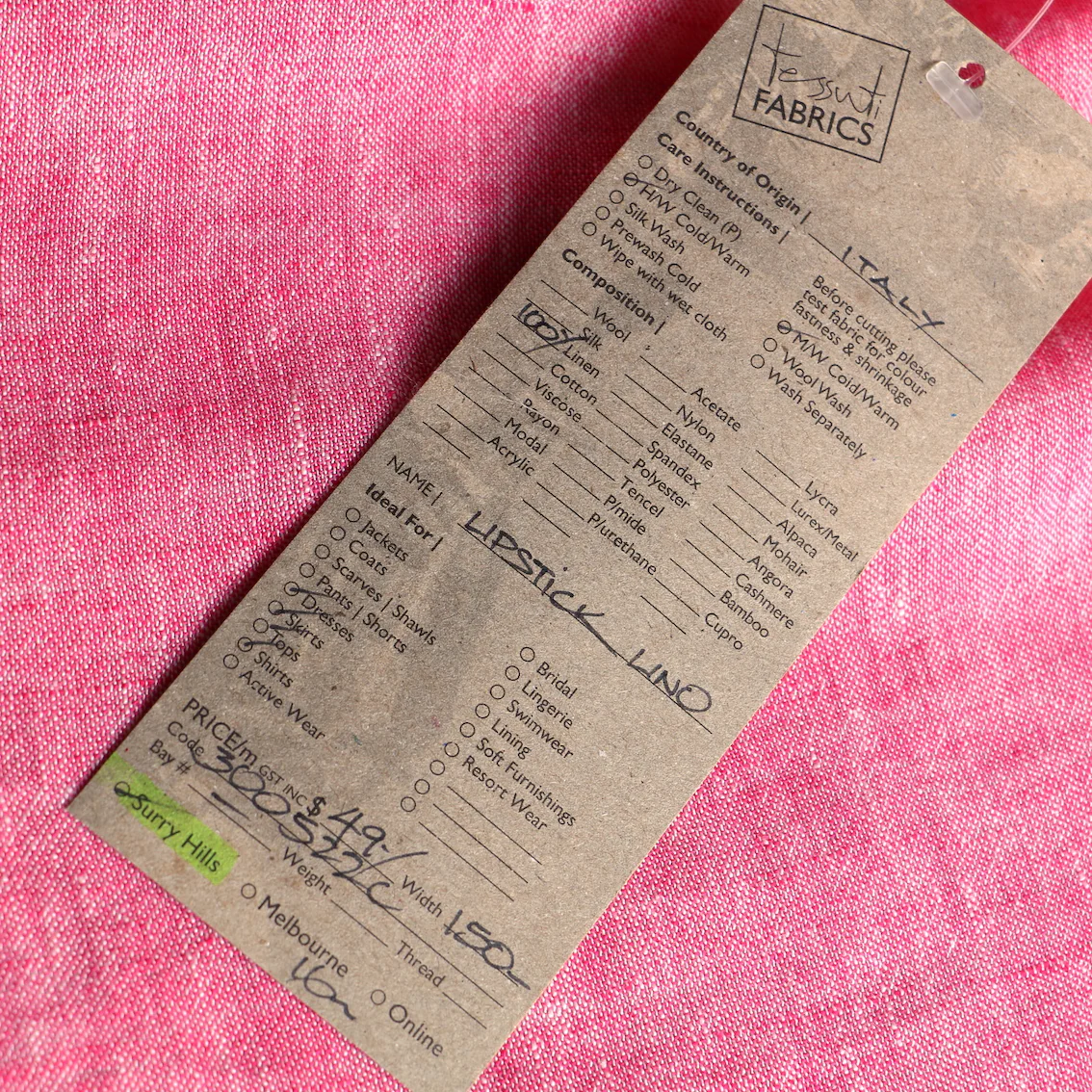 Lipstick Lino Linen Gauze - Image 3