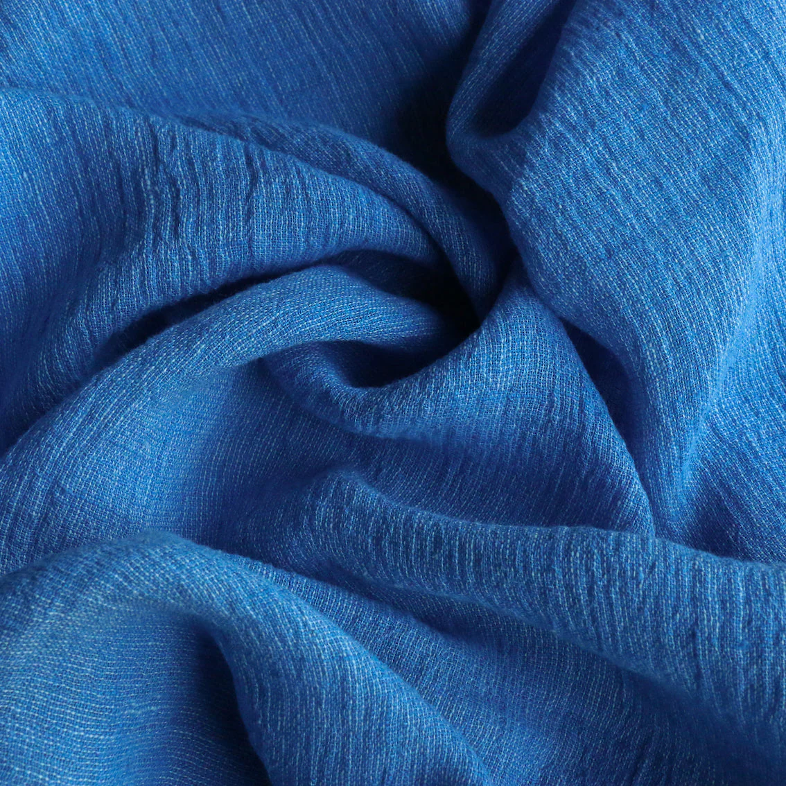 Lisbon Cerulean Crinkle Linen - Image 2