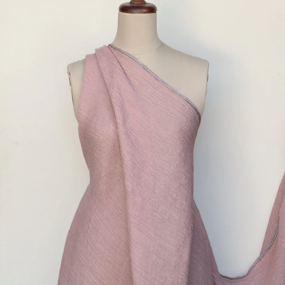 Lisbon Salmon Crinkle Linen - Image 3