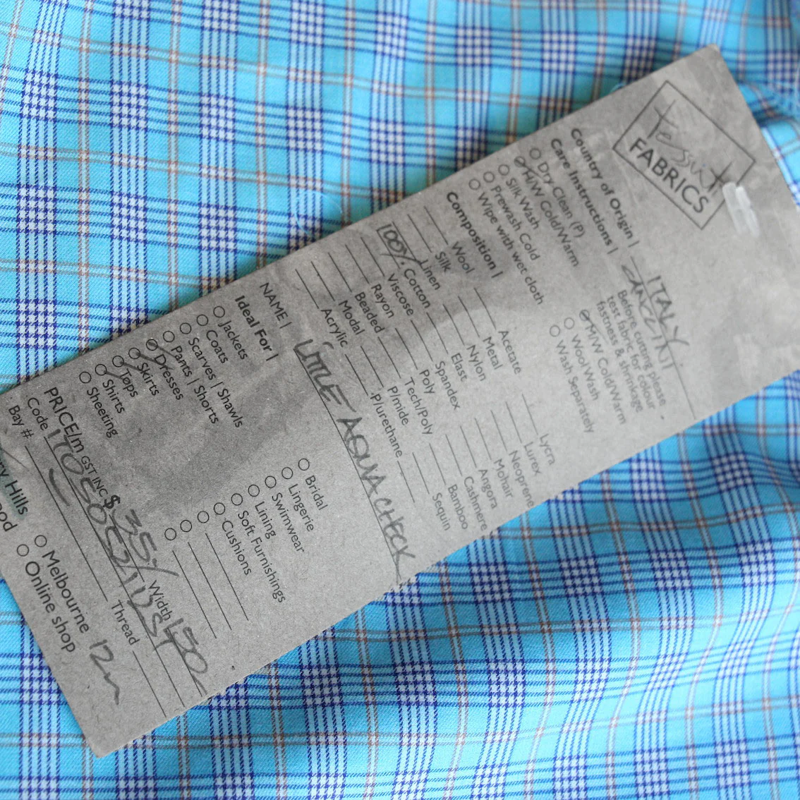 Little Aqua Check - Image 4