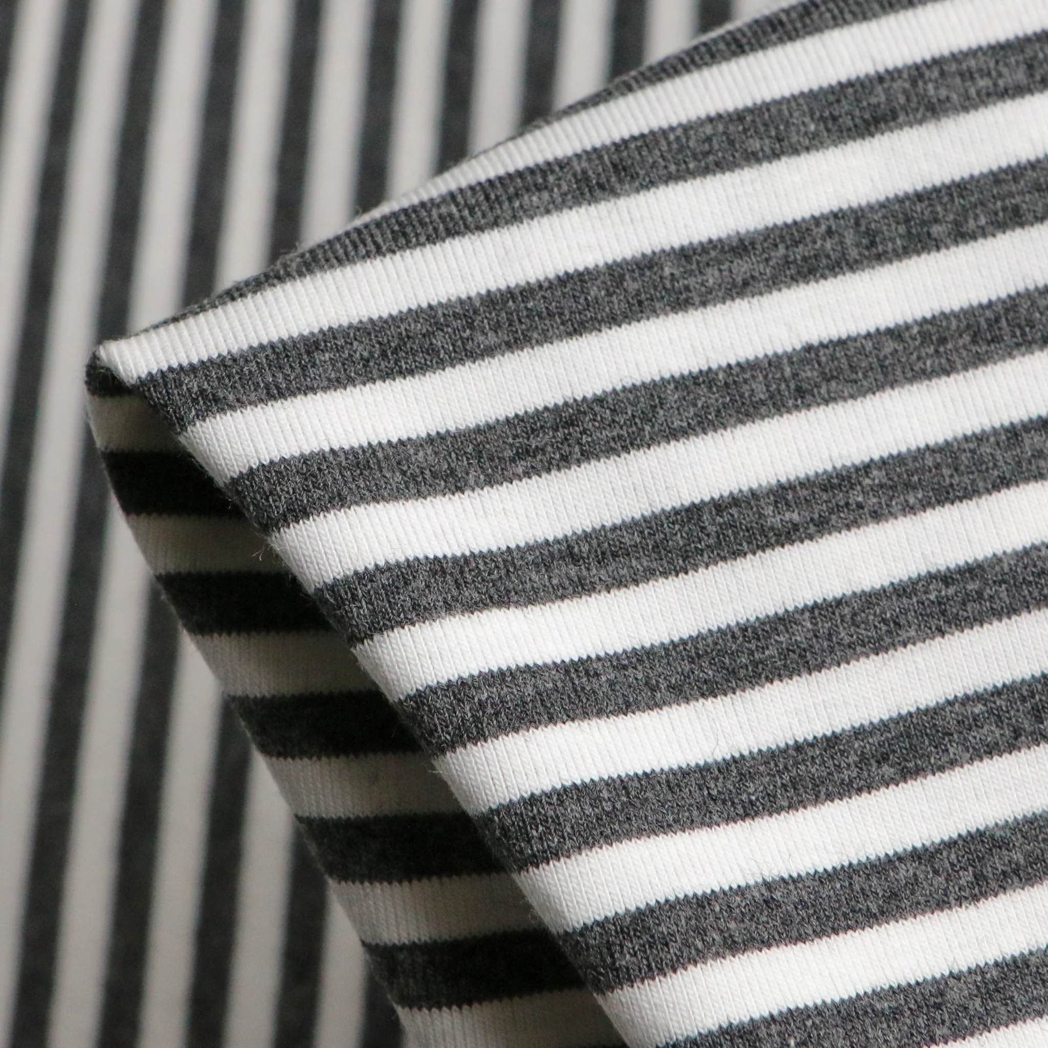 Little Charcoal Marl White Jersey