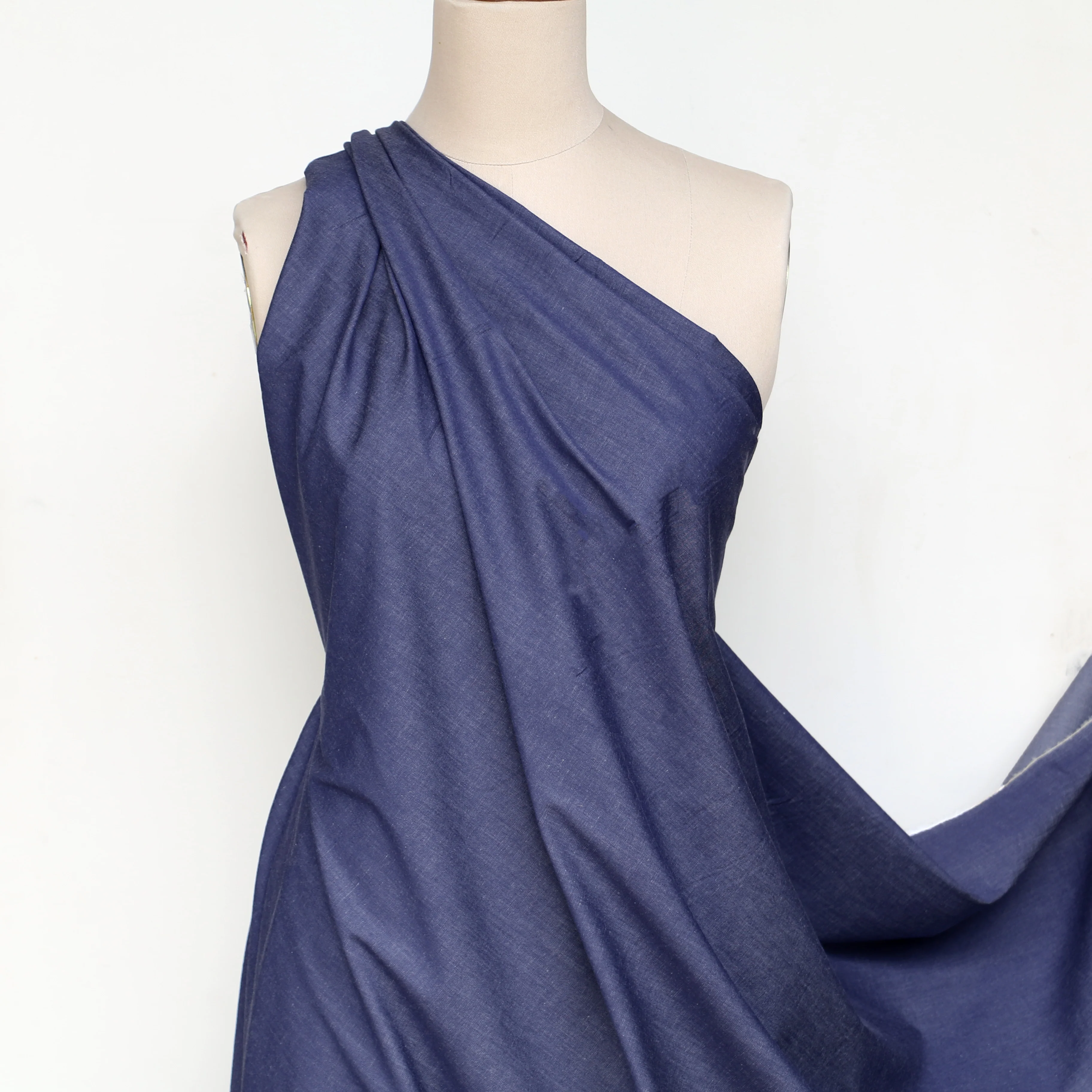 Livingstone Blue Stretch Chambray - Image 4