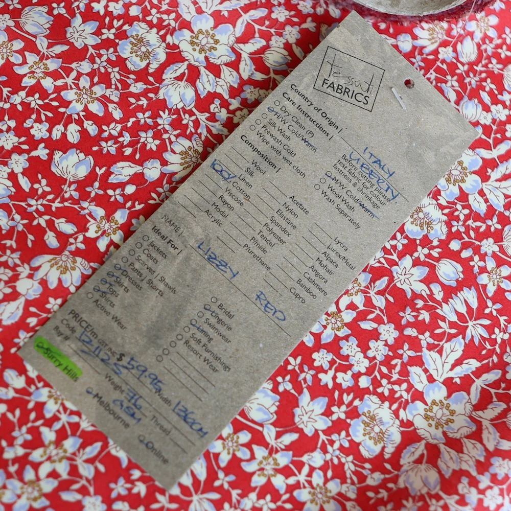 Lizzy Red - Liberty Tana Lawn - Image 4