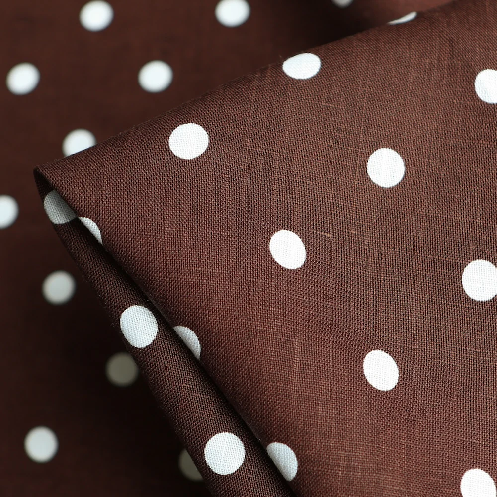 Lola Brunette Spot - Printed Linen