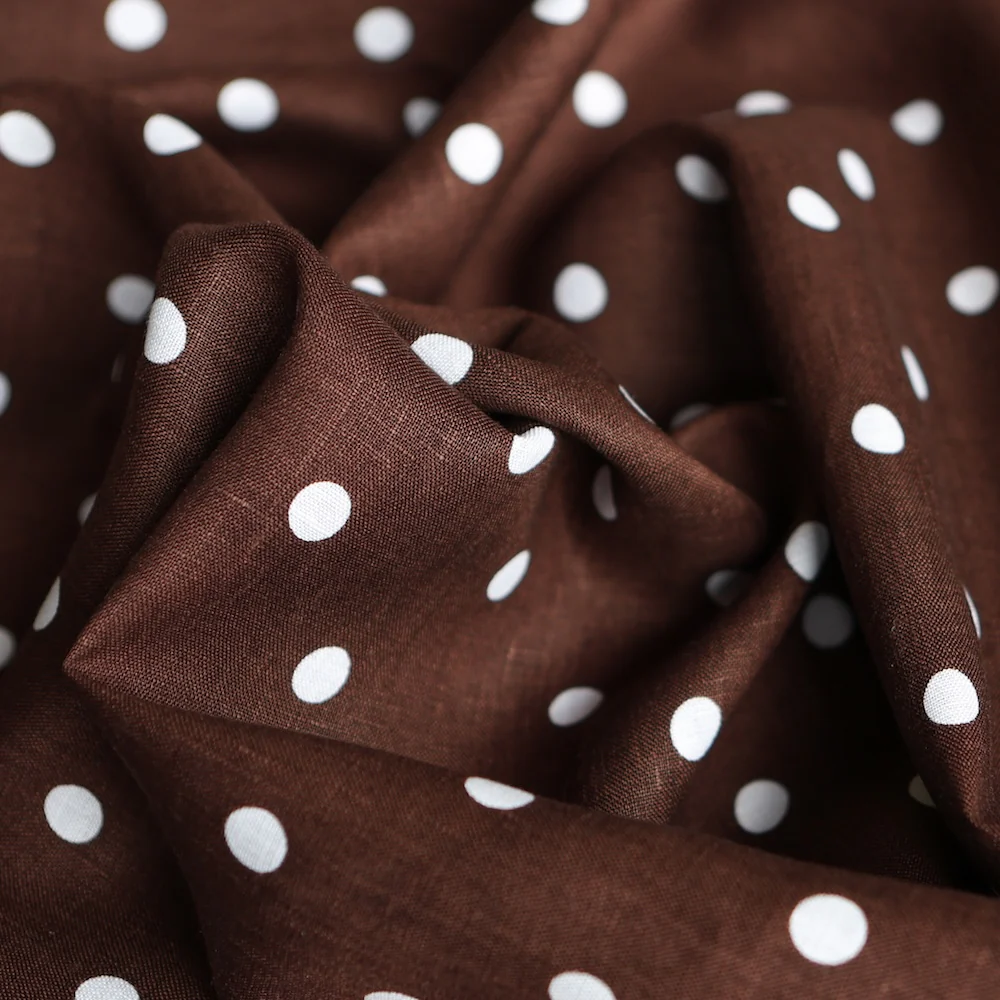 Lola Brunette Spot - Printed Linen - Image 2
