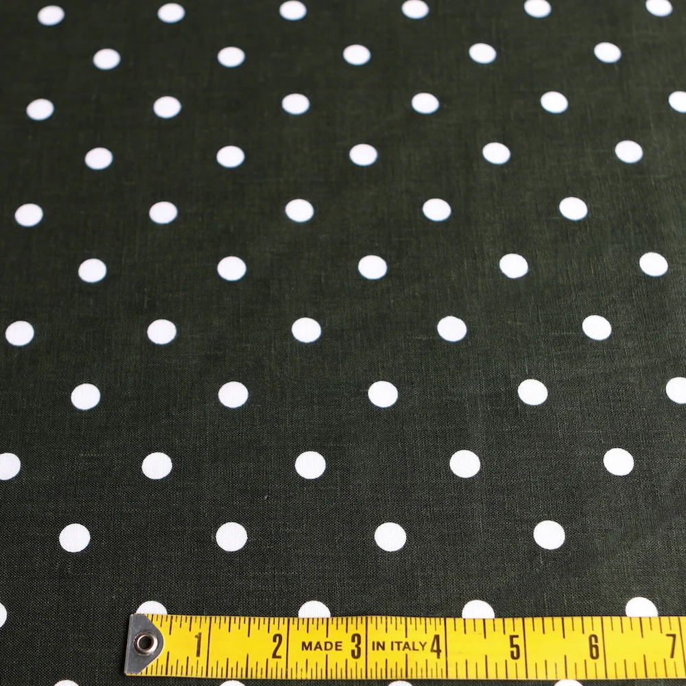 Lola Olive Spot - Printed Linen - Image 3