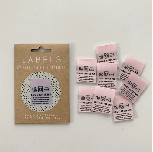 "LOOK AFTER ME" - woven sewing labels 8 Pack - Image 3